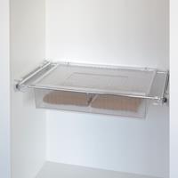 Roomy drawer box - transparent - bright aluminium - transparent polycarbonate 1